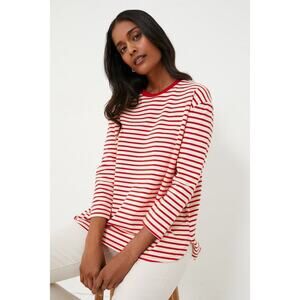 POMANDER PLACE Cherry Striped Knit Popover Size L NWT Retail $78 Tuckernuck